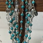 Sterling Silver Deb Guyot 925 Turquoise & Herkimer Quartz Necklace & Earrings Set Photo 2