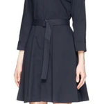 Theory  • RARE Navy Mariela Zip Front Poplin Dress Photo 0