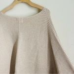 PINQUE Ribbed Dolman Sweater Neutral Beige Batwing Sleeve Size L Size L Photo 4
