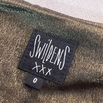 Swildens Short Sleeve Faux Wrap Metallic Sage Green Maxi Dress Size 0 / XS Photo 7