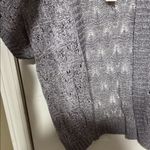 Dress Barn  Gray Open-Knit Cardigan Photo 4