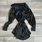 White Fox Boutique  Black Long Sleeve Dress with Belted Wrap Design Photo 3