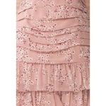 Pookie & Sebastian  Pink Floral Tiered Ruffle Dress Crossover Front Mini Size S Photo 5