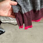 Gap turtleneck sweater gray pink snap neckline Photo 4