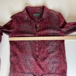 Zadig & Voltaire Roberts Print Dress Small Burgundy Leopard Ruffle Hem Boho Chic Photo 9