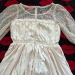 Japan Kawaii beige floral lace long sleeve dress S Photo 6