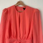 NBD Arijana Coral Orange Front Keyhole Long Sleeve Mini Dress Photo 5
