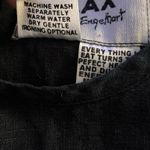 Flax  Size L Linen Top Shirt Short Sleeves Black Minimal Capsule Photo 3