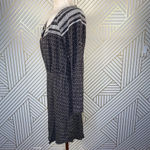 Anthropologie Holding Horses Printed Tunic Dress Embroidered Gray Size Medium Photo 4