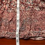 Faherty Toluca Tiered Long Sleeve Dress Merlot Bordeaux Red Floral Womens Small Photo 10