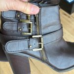 Altar'd State Ankle Boots Brown Booties Heels Side Zip Womens 6 Photo 2