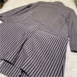 CAbi  Dappled Stripe Car Coat in Blue White Medium Style #5474 Sz M Photo 9