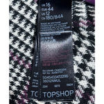 Topshop  Women's‎ Black White Plum Dress High Rise Trousers/Pants Size 12 Photo 6