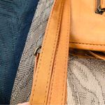 American Leather Co 3 Section Satchel Bag Purse in Light Tan Photo 5