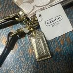 Coach NWT Signature Wristlet light khaki pink blue monogram gold new Photo 3