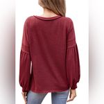 VICI Burgundy Capitol Reef V-Neck Sweatshirt Top S Photo 1