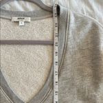AGOLDE  Gray V Neck Sweatshirt Balloon Sleeves Pullover Size Small Photo 6