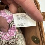 The Sak  Leather Crossbody Bag Pockets Tan Brown Adjustable Cane Ribbon Detail Photo 7