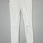 ANINE BING  White Denim Skinny Jeans Distressed Knees Size 26 Photo 0