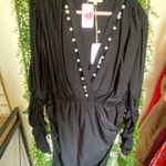L'ATISTE Black Long Sleeve Dress with Pearl Details Photo 0