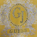 Guess Yellow Blingy Tank Top Size Medium Cotton Photo 1