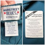 NWT Mainstreet Blues High Rise Pants Stretch Teal Elastic Waist Size 14W Blue Photo 2