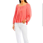 Sanctuary  Sunset Pink Coral Square Neck Blouse Photo 2