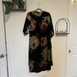 Mimi Chica  Floral Print Burnout Crushed Velvet Open Front Long Cardigan Medium Photo 1