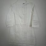 Abercrombie & Fitch Embroidered 3/4 sleeves Boho White Dress Photo 3