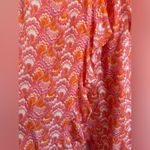 J. McLaughlin Cerise Linen Wrap Dress size medium Photo 3