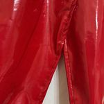 Bear Dance Red Faux Leather Slim Mini Skirt Photo 3