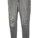 American Eagle Jeans Womens Next Level Stretch Gray Mid Rise Denim Size 6 X Long Photo 0