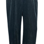 Coldwater Creek  Teal Velvet Wide Leg Pants Size 8 Holiday Party Office Velour Photo 0