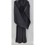 Alfred Sung Maxi Dress Womens 8 Black Ballet Top Taffeta Skirt V-Neck 3/4 Sleeve Photo 6