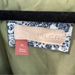 Pilcro Anthropologie  Oversized Quilted Colorblock Jacket Moss Green XL Photo 2