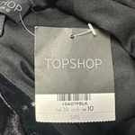 Topshop  NWT Sz 6 Black Velvet Rainbow Stud Ruffle Front Open Back Cocktail Dress Photo 5