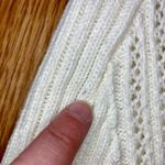 Garnet Hill  Sustainable Organic Cotton Knit White Sweater Womens XSmall Photo 10