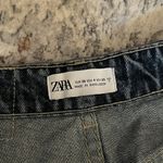 ZARA  Ripped Straight Leg Jeans Photo 2