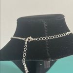 Floral Art Deco Bridal Wedding Prom Formal Drop Rhinestone and Silver Necklace Photo 4