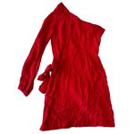 Yumi Kim  Studio 54 Mini One Shoulder Draped Red Flirty Dress NWT S Photo 7