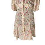 Free People  Bonnie Mini Dress Women XS See Through Floral BOHO Feminine‎ Sheer Photo 3