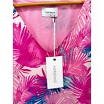 Adrienne NWT  Womens Tropical Palm High Low Blouse‎ Tunic Size L Flowy Resortwear Photo 2