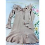 Saylor  Free People Ruffle Trim Bell Sleeve Knit Mini Dress‎ Small S Photo 2