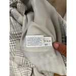 Liz Claiborne Vintage  Grey and cream Plaid check single button Blazer Size 14 Photo 3