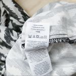 J.Crew Linen Blend Short Sleeve Romper w/ pockets in Black White Ikat Print, XS Photo 14