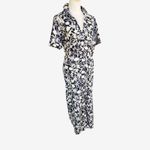 Old Navy  Navy Ivory Floral Print Short Sleeve Midi Dress Women’s XL NWT Photo 3