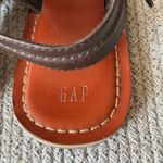 Gap Vintage Brown Faux Leather Big Buckle Sandals Size 9 Photo 4