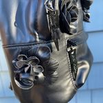 Betsey Johnson Black Mini Backpack Floral Lining Faux Leather Photo 10