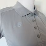New Balance Womens Performance Tech Polo Size Medium Light Gray Grey Athletic Photo 8