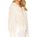Free People NWT  Womens Hailey Ruffled Button Down Blouse Size M Photo 2